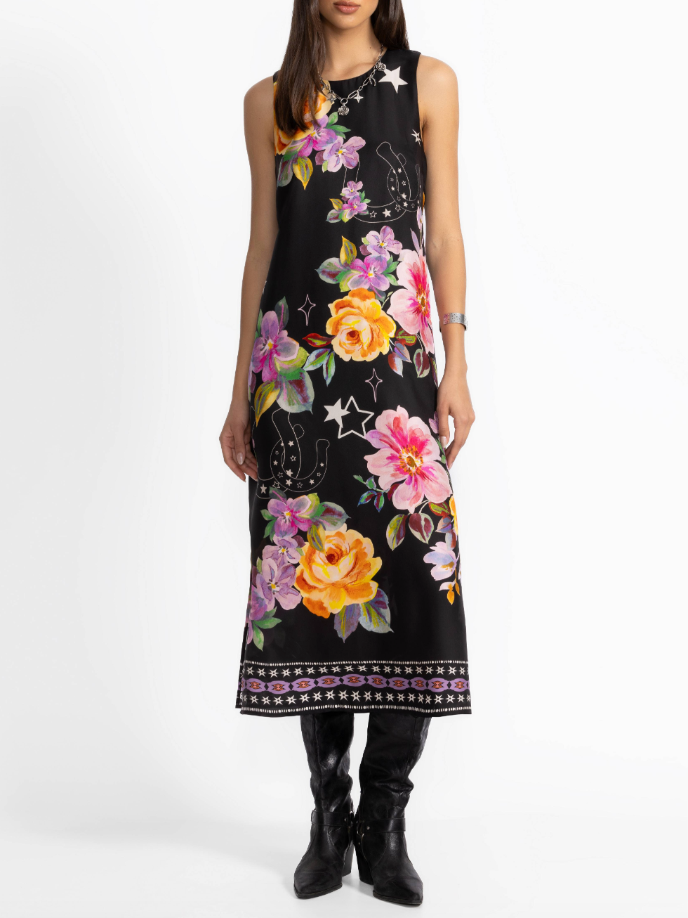 Karolina Tea Length Dress - Western Kasumi by Johnny Was | 25 South Boutiques