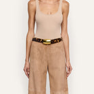 L'AGENCE Milou Belt - Leopard Calfhair, view 4
