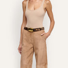 L'AGENCE Milou Belt - Leopard Calfhair, view 5