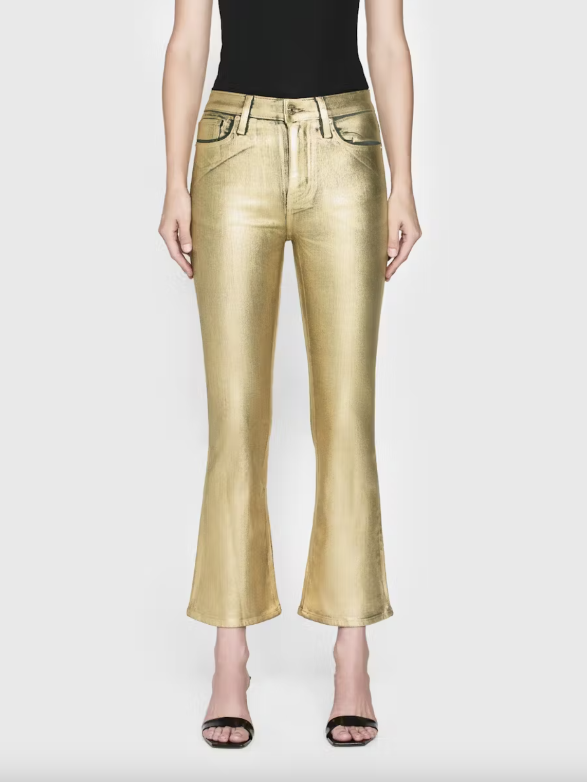 Le Crop Mini Boot - Gold Chrome by Frame — alternate view