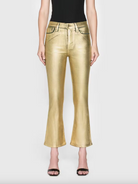 Le Crop Mini Boot - Gold Chrome by Frame — alternate view