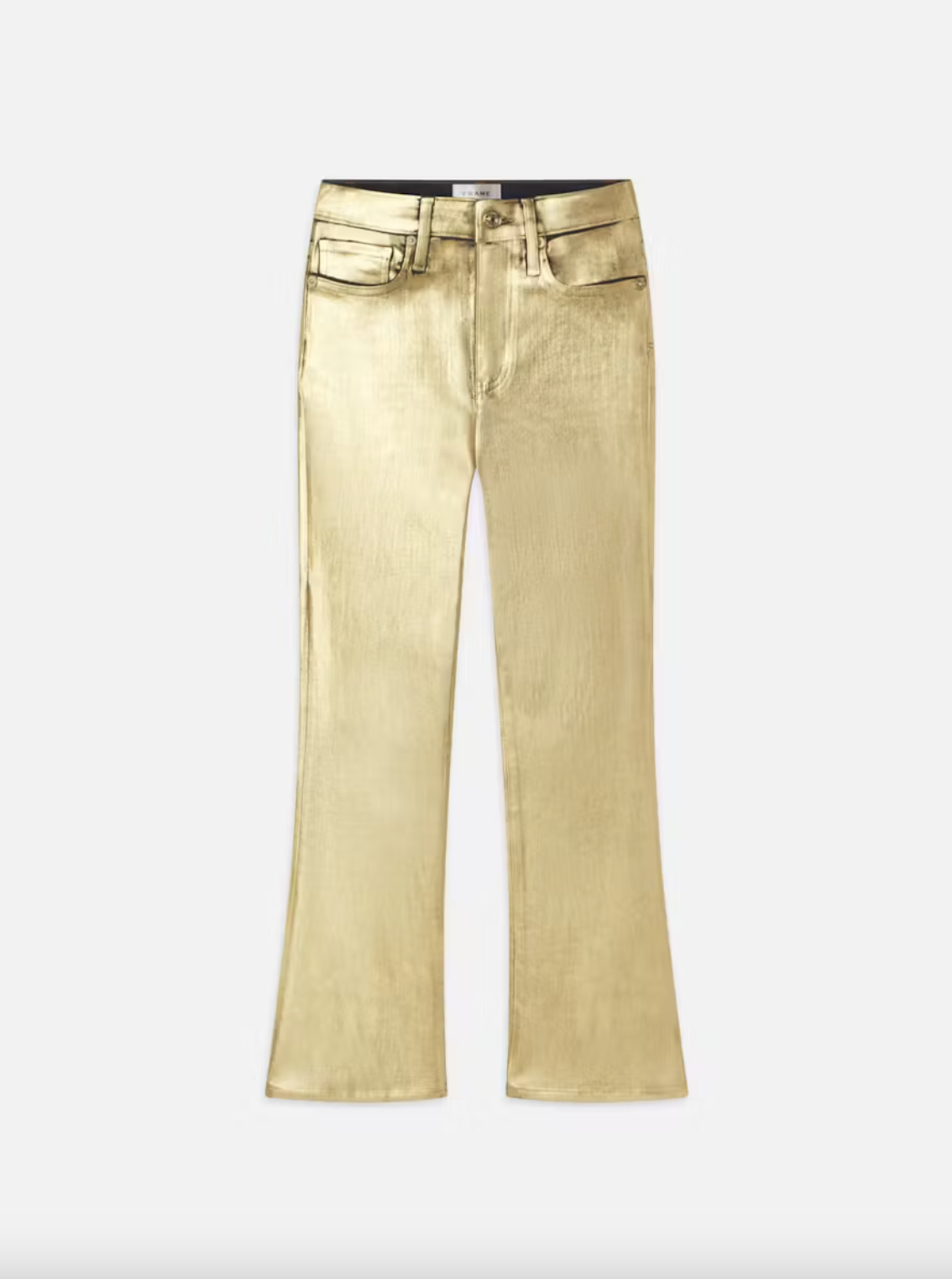 Le Crop Mini Boot - Gold Chrome by Frame — view 5