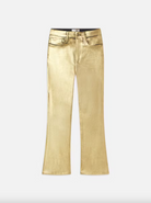 Le Crop Mini Boot - Gold Chrome by Frame — view 5