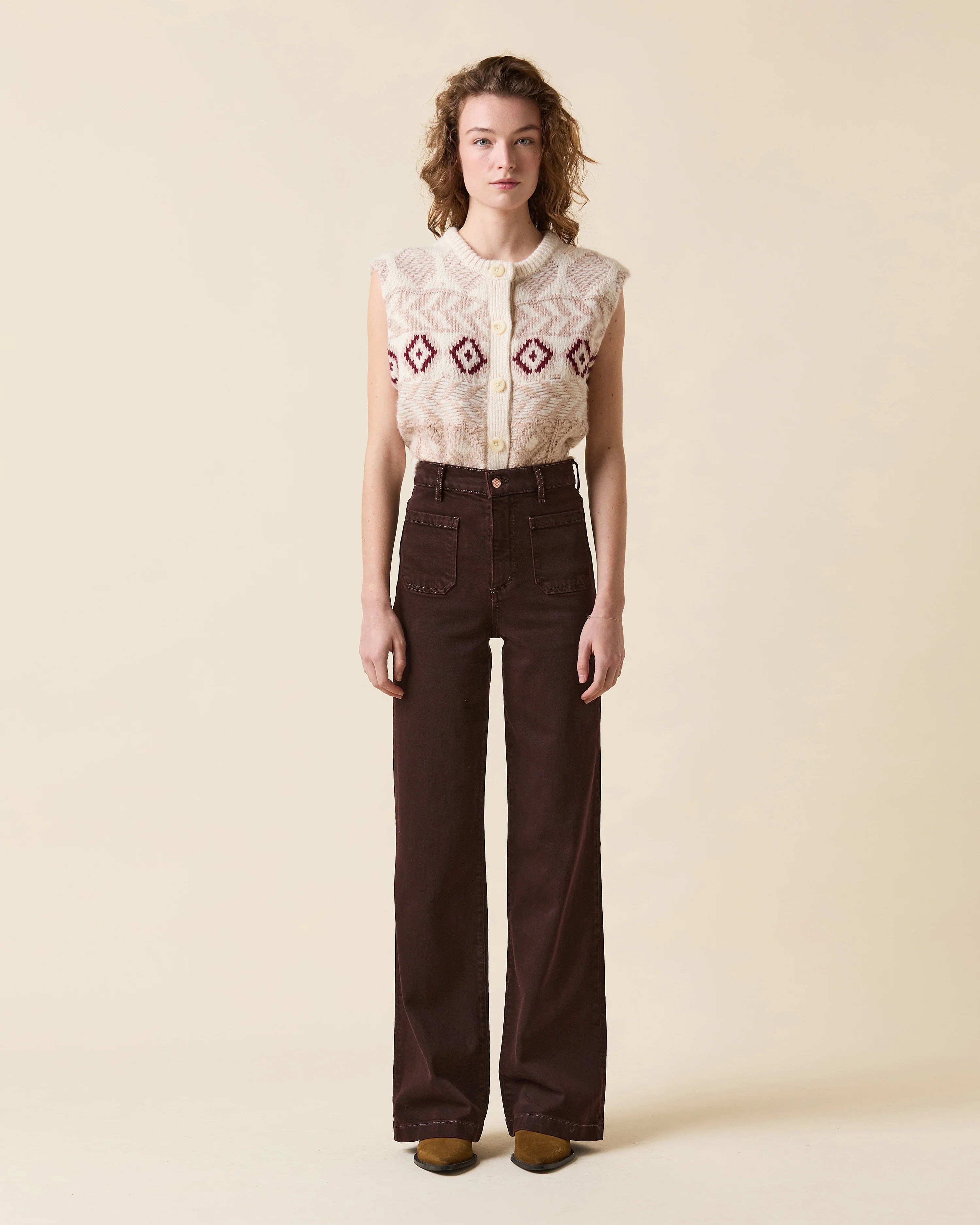 Virginia Wide Leg 30'' - Brown by Le Jean | 25 South Boutiques