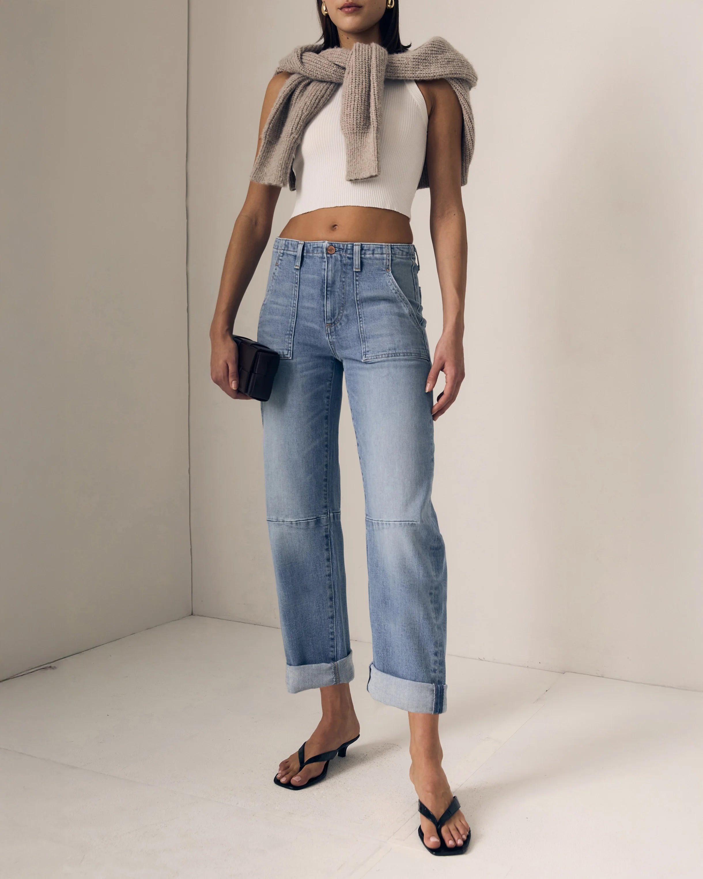 Utility Soft Barrel w/ Double Cuff - Vintage Sky by Le Jean | 25 South Boutiques