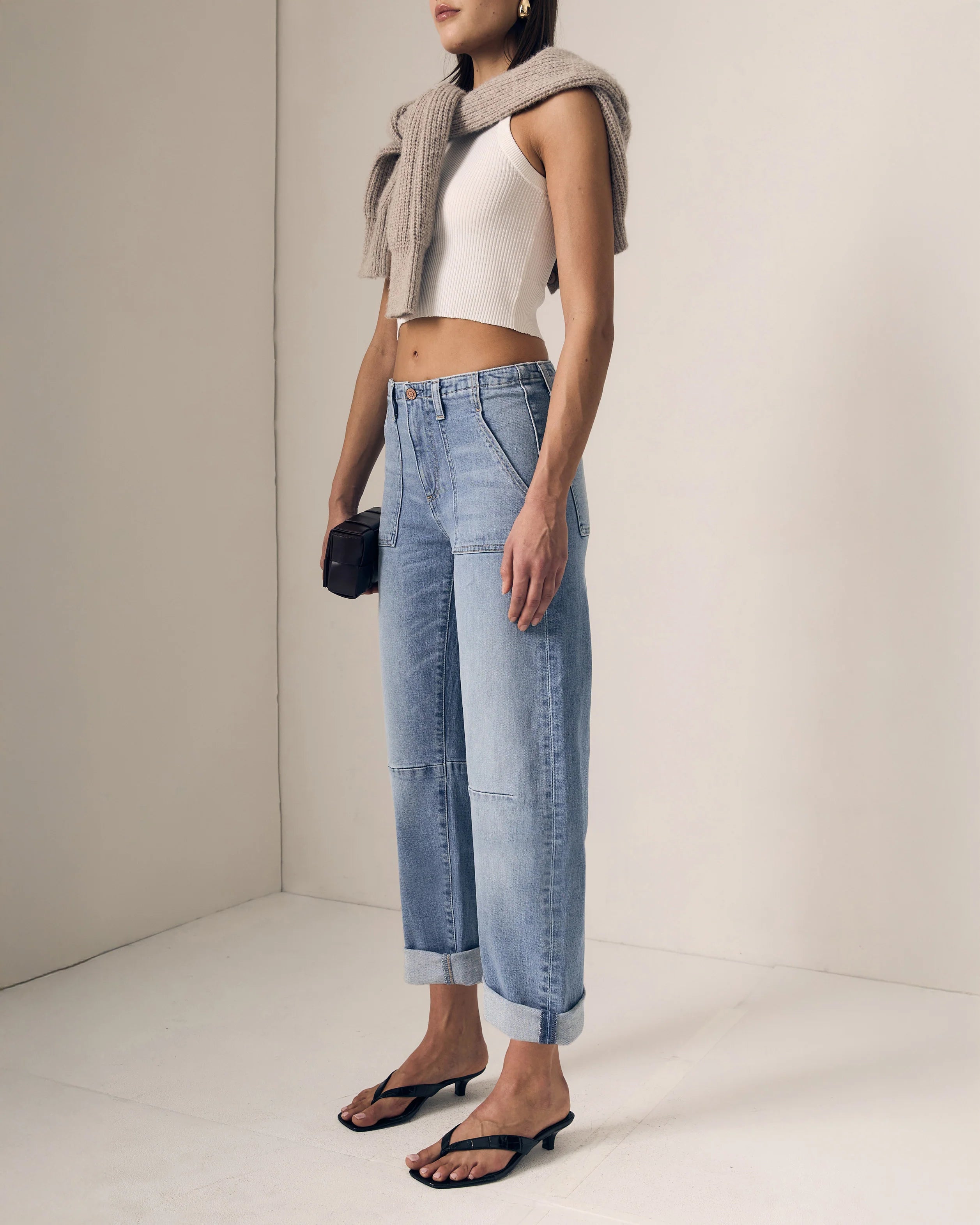Utility Soft Barrel w/ Double Cuff - Vintage Sky by Le Jean — alternate view