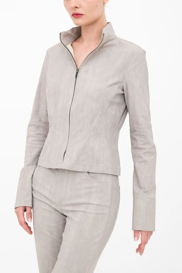 Ballard Corset Jean Jacket - Ash by Elaine Kim | 25 South Boutiques