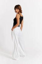 Sheryl Wide Leg Trouser - White by AMO — view 3