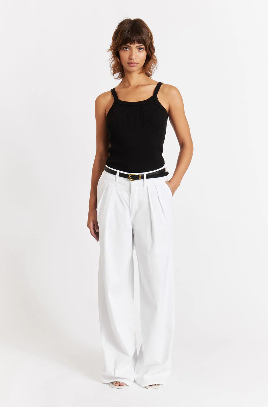 Sheryl Wide Leg Trouser - White by AMO | 25 South Boutiques