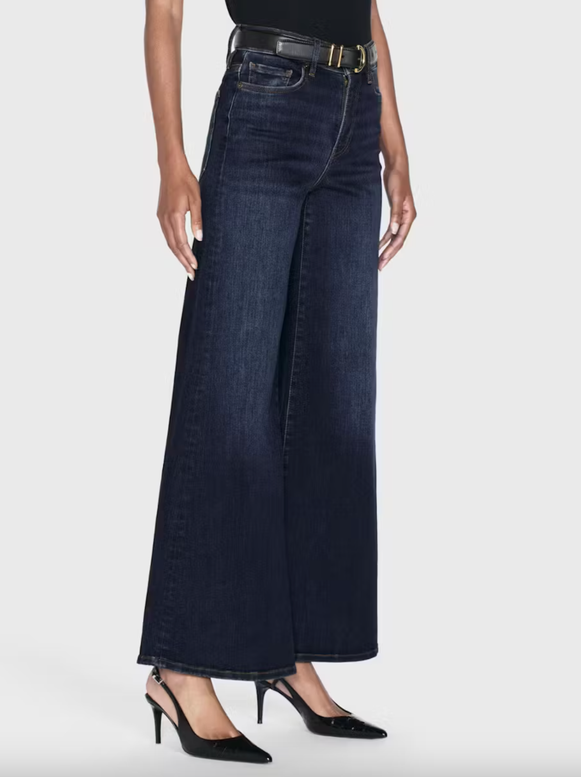 Le Palazzo High Rise Wide Leg Crop - Moonflower by Frame — alternate view