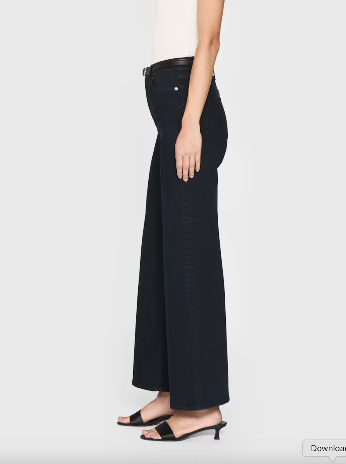 Le Palazzo High Rise Wide Leg Crop - Slow Days by Frame — alternate view