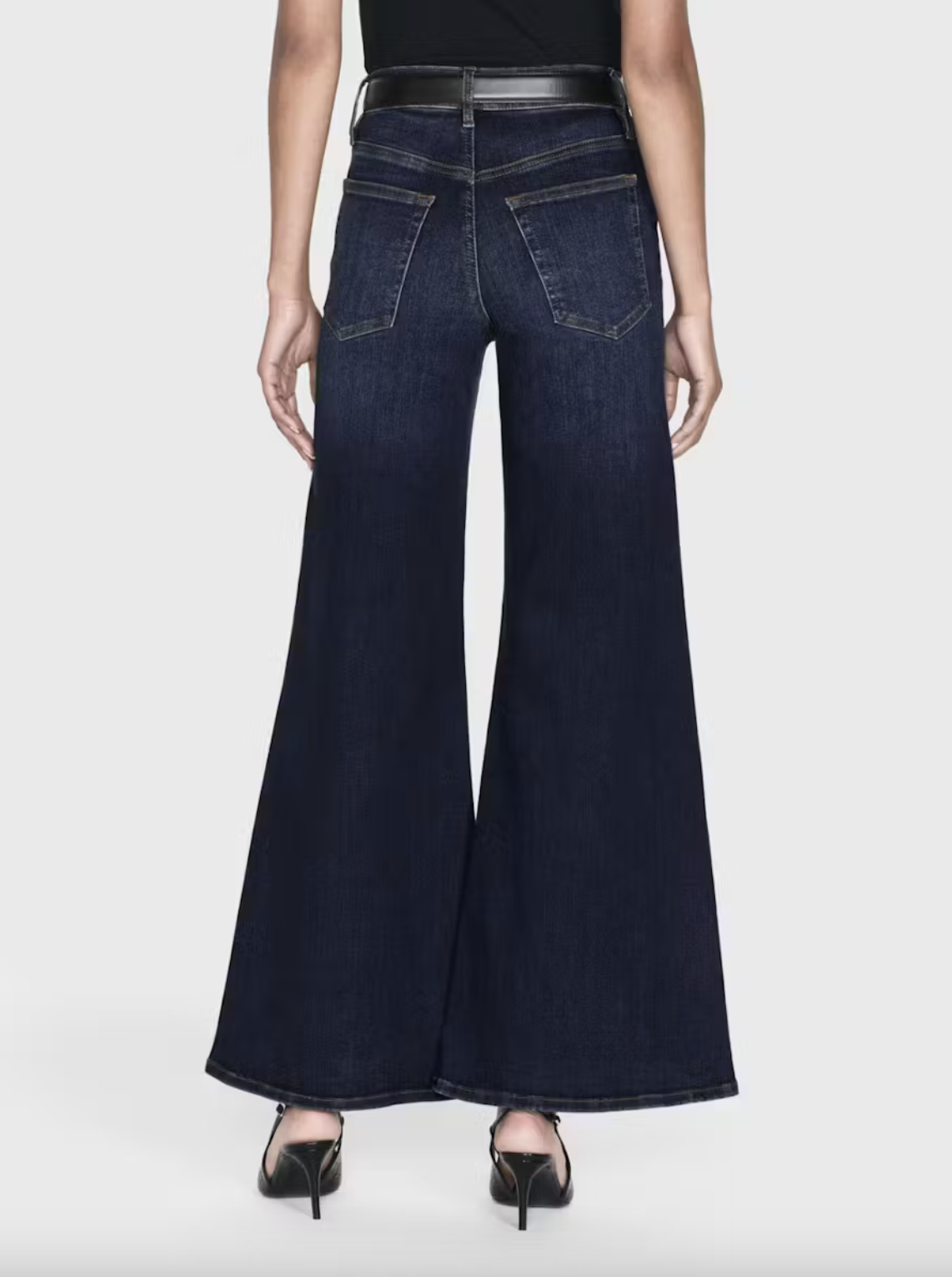 Le Palazzo High Rise Wide Leg Crop - Moonflower by Frame — view 3