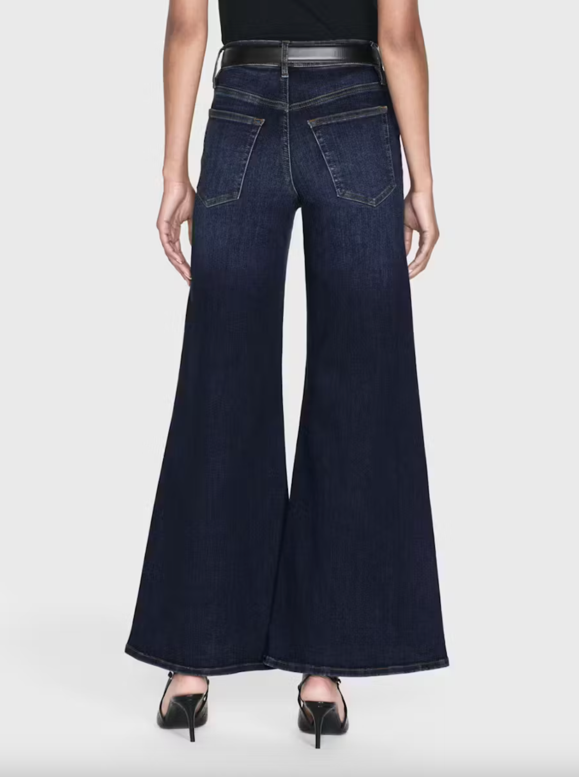 Le Palazzo High Rise Wide Leg Crop - Moonflower by Frame — view 3