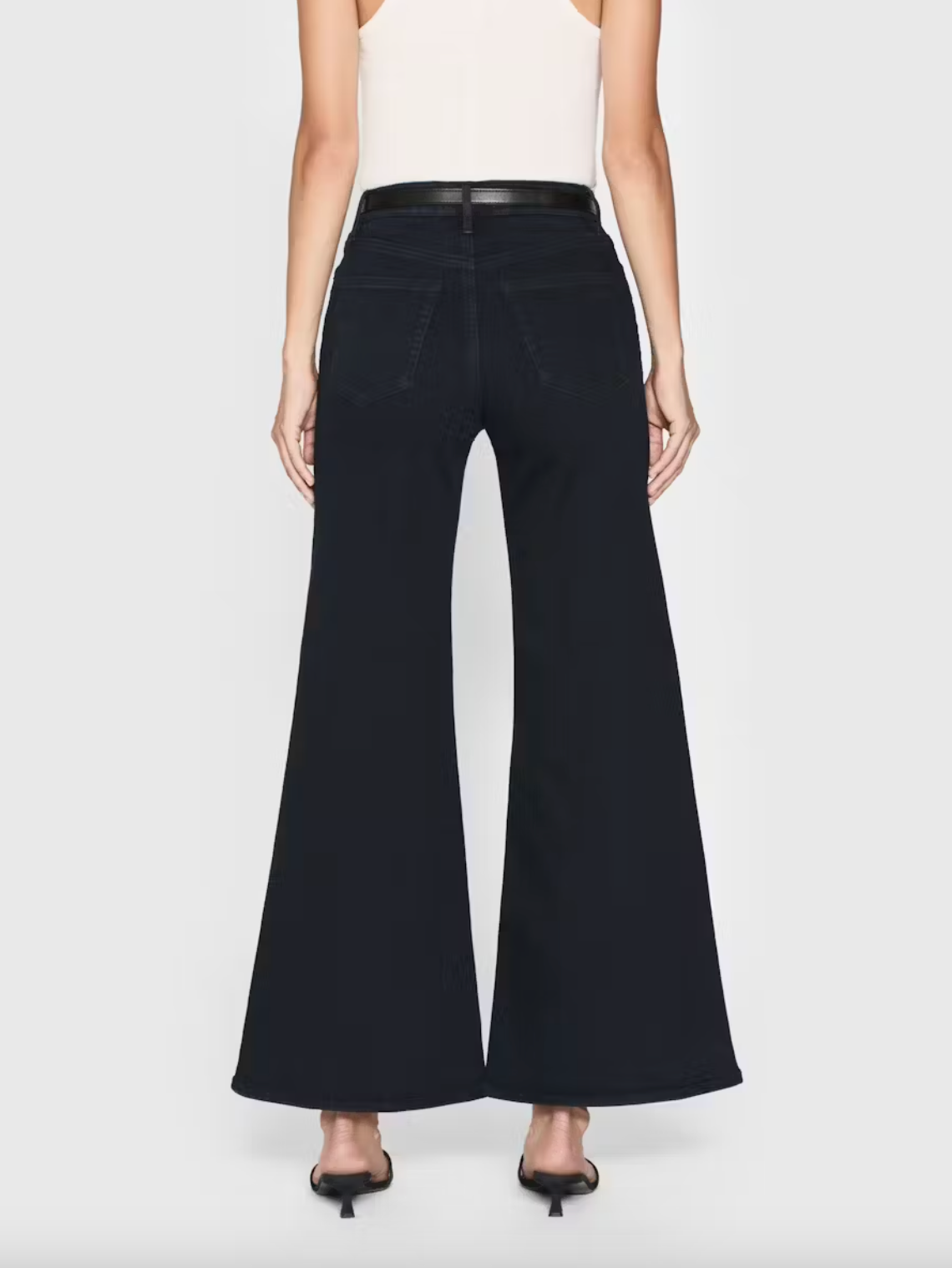 Le Palazzo High Rise Wide Leg Crop - Slow Days by Frame — view 3