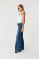 Ellis Denim Trouser - Blue Strand by Level 99 — alternate view