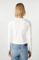 Slim Rib Tee - White by AMO — alternate view