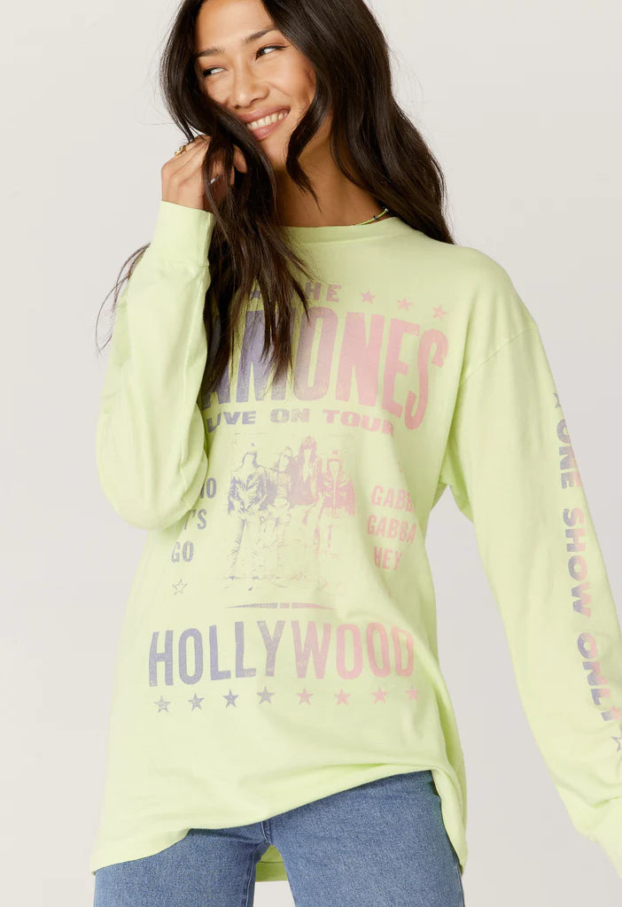 Ramones Hollywood Oversized Tee - Acid Yellow by DayDreamer | 25 South Boutiques