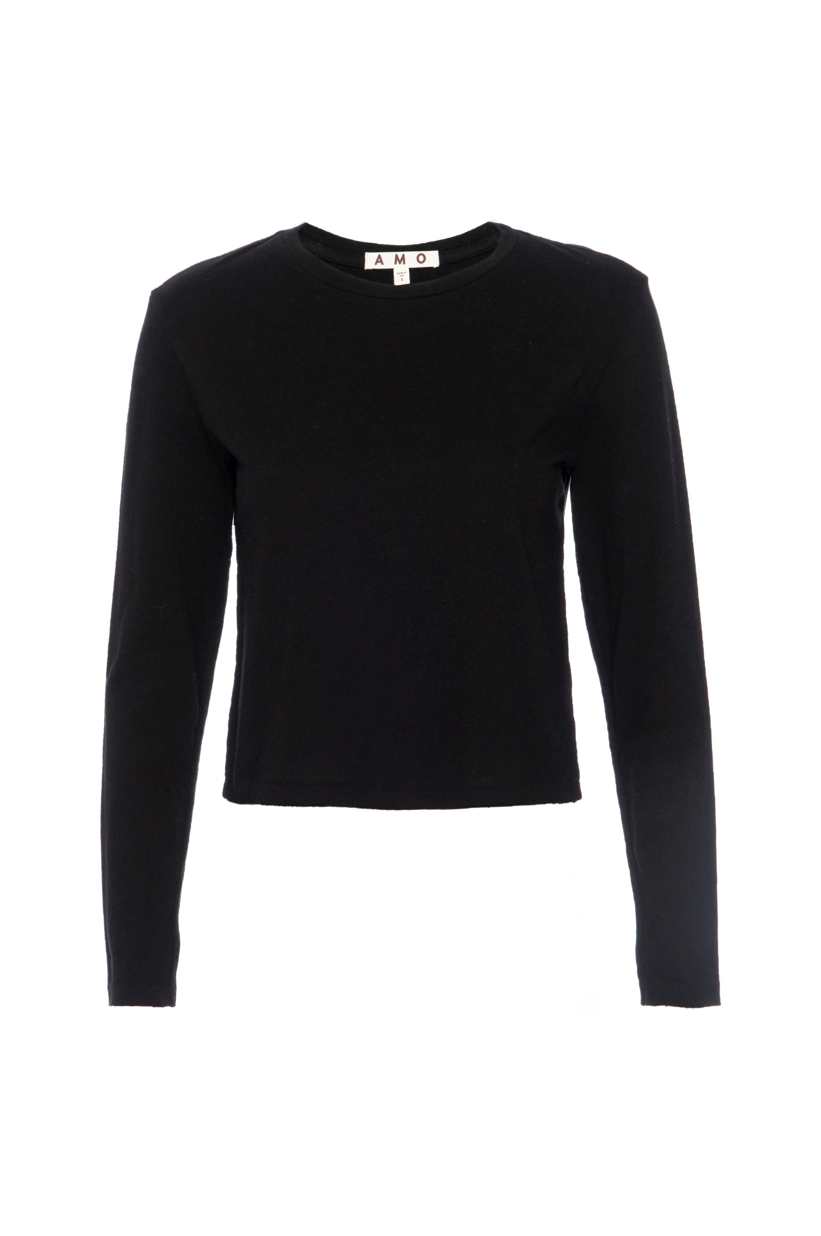 Long Sleeve Babe Tee - Black by AMO — view 3