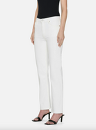 Le Sleek Straight Jean - White by Frame — view 3