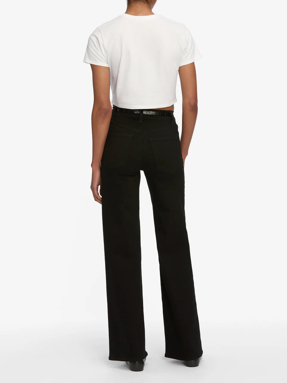 Le Slim Palazzo - Black by Frame — view 4