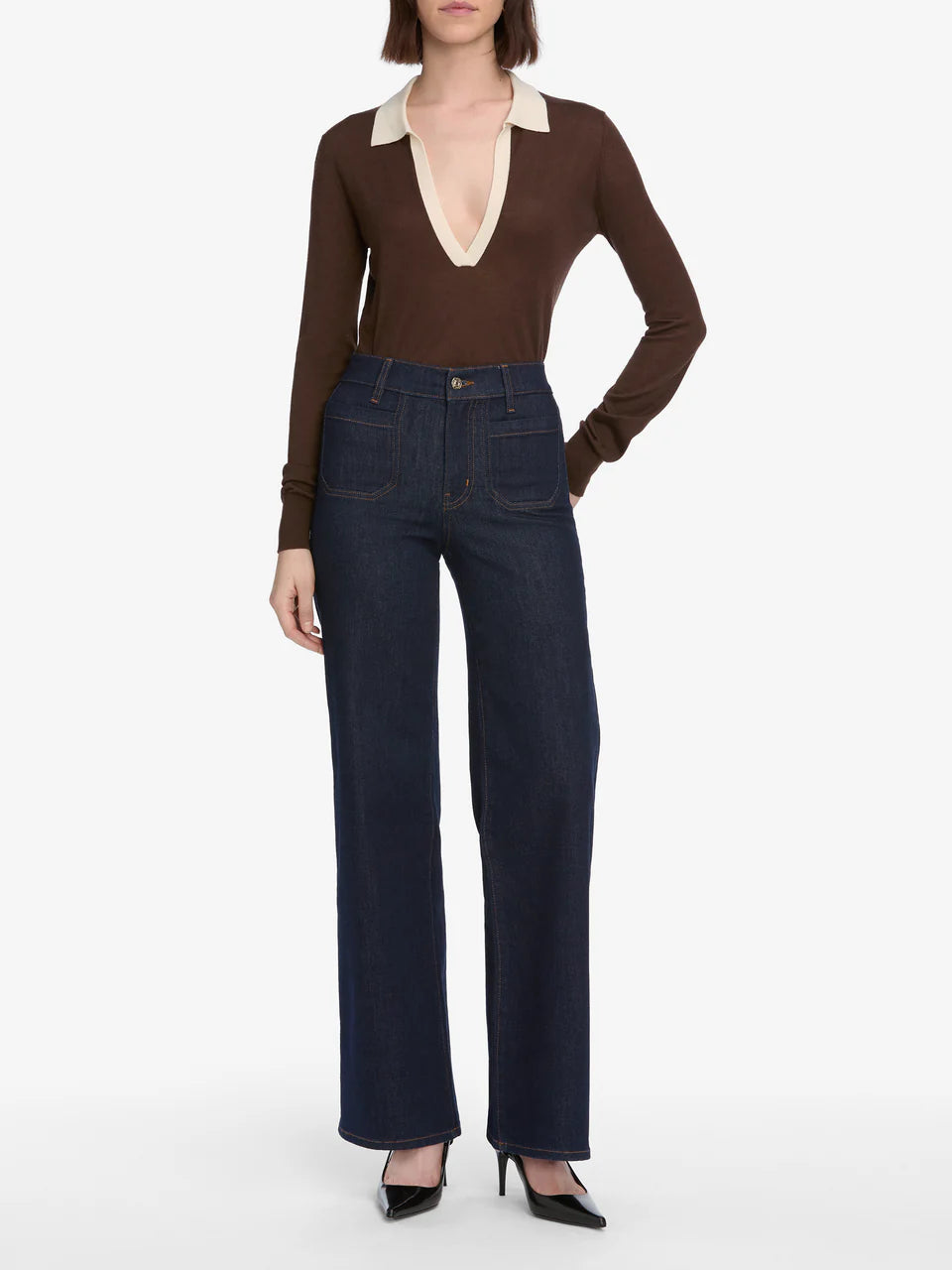 Le Slim Palazzo Modernist Pocket - Rinse by Frame | 25 South Boutiques
