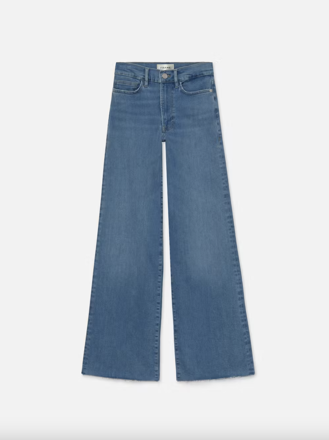 Le Slim Palazzo Raw Fray - Clearwater by Frame — alternate view
