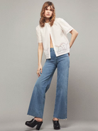 Le Slim Palazzo Raw Fray - Clearwater by Frame | 25 South Boutiques