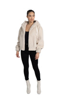 Sean Faux Fur Hooded Jacket - Ivory by Love Token — view 5