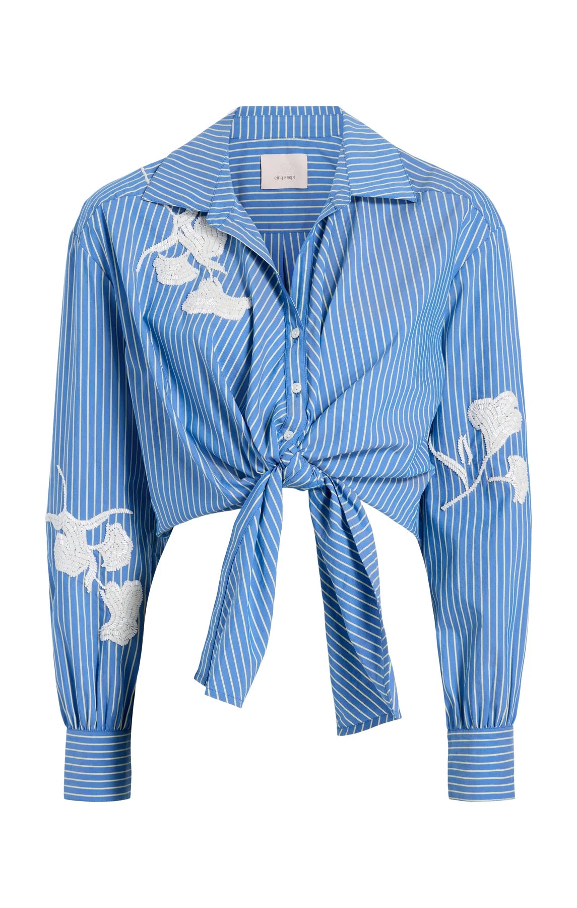 Lya Stripe Marianna Top - Oxford Blue by Cinq A Sept — view 5