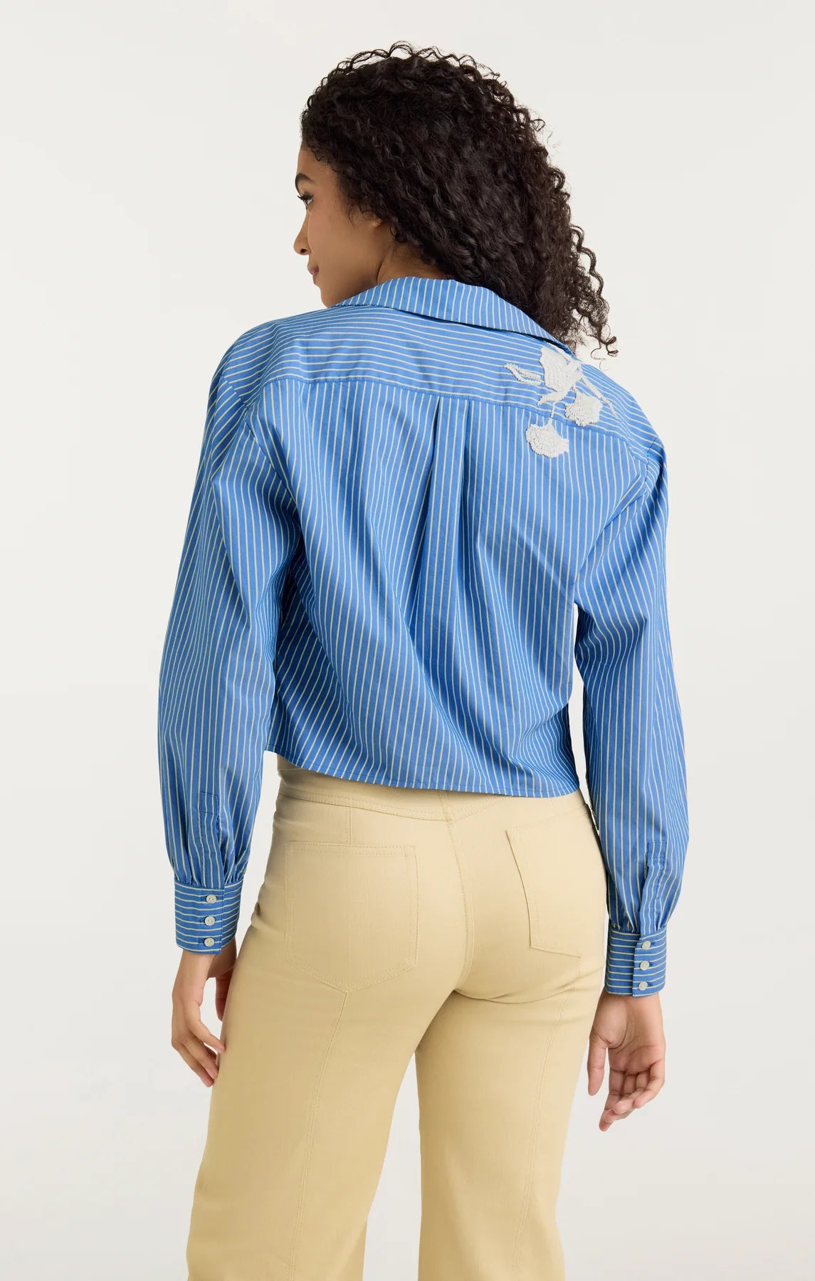 Lya Stripe Marianna Top - Oxford Blue by Cinq A Sept — view 3