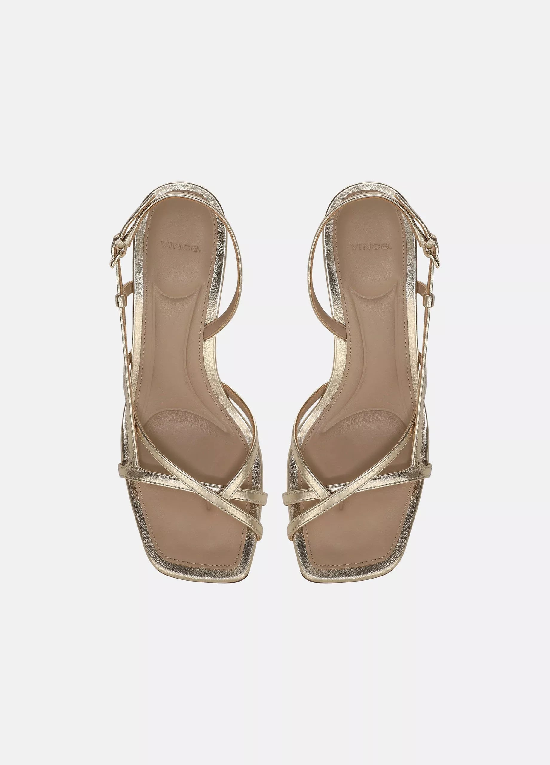 Lillian Leather Slingback Sandal - Champagne by Vince — view 4