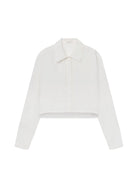 Maude Cropped Cotton Shirt - White by A.L.C — view 6