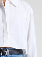 Maude Cropped Cotton Shirt - White by A.L.C — view 5