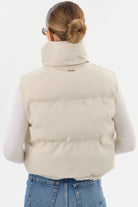Melicia Reversible Puffer Vest - Bone Ecru by LAMARQUE — view 7