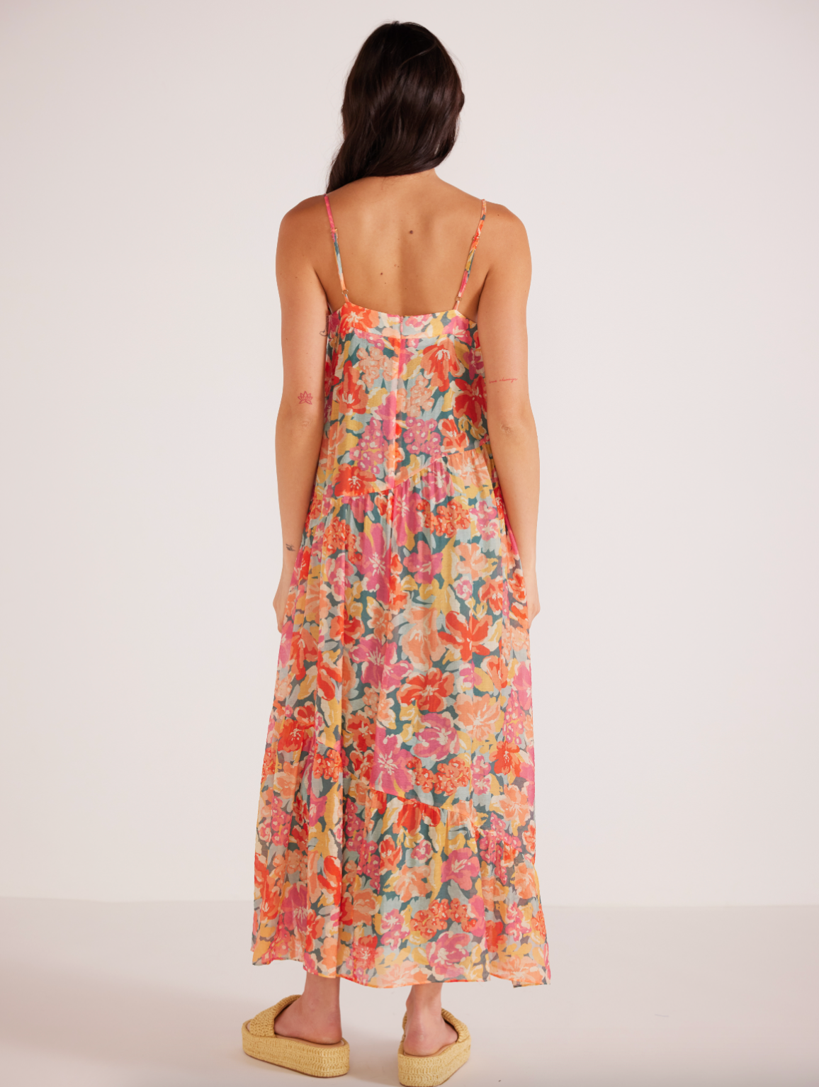 Valla Midi Dress - Pink Floral by Mink Pink — alternate view