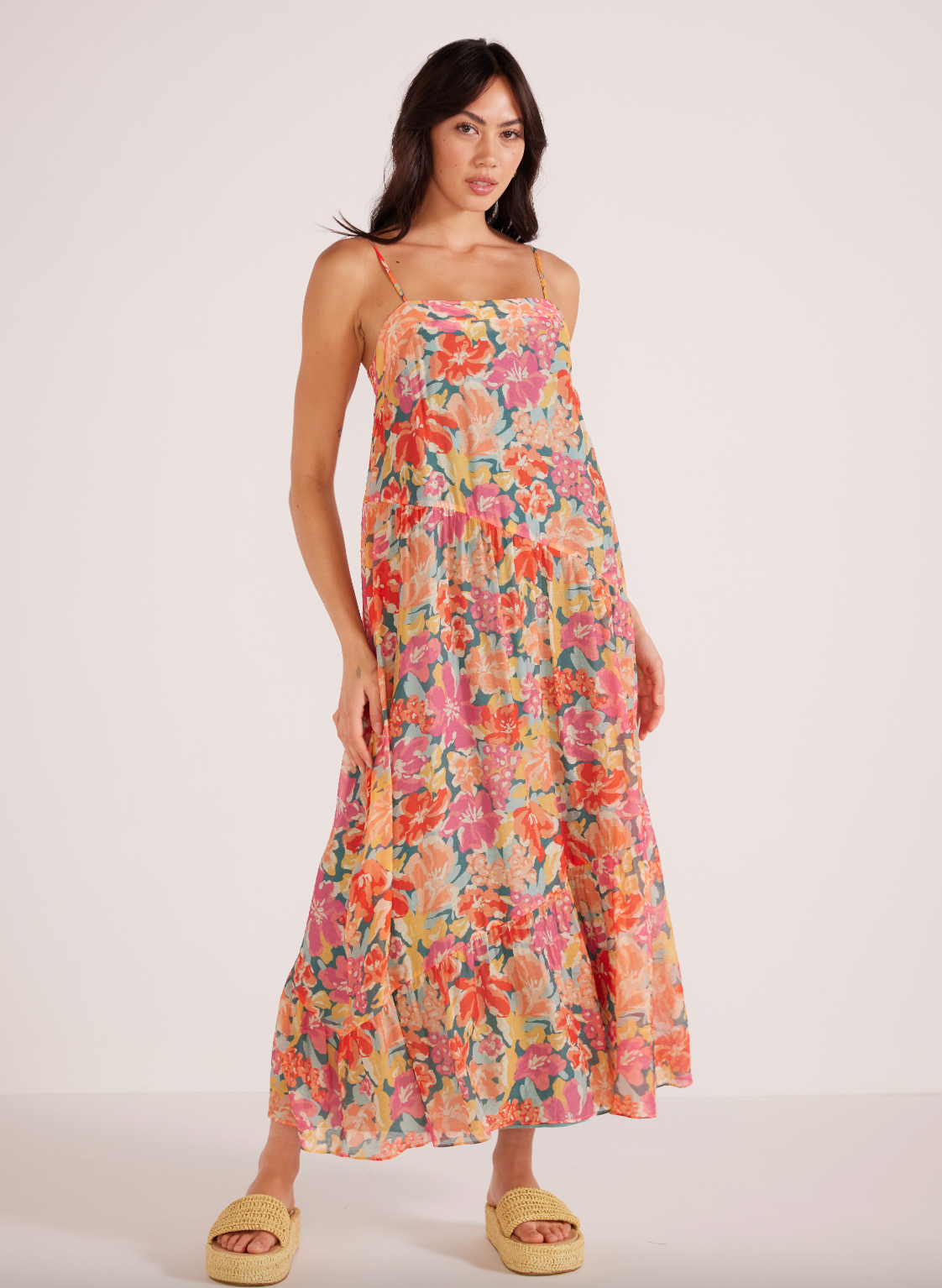 Valla Midi Dress - Pink Floral by Mink Pink | 25 South Boutiques