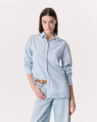Maxine Poplin-Organza Shirt - Light Blue by Rag & Bone | 25 South Boutiques