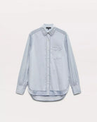 Maxine Poplin-Organza Shirt - Light Blue by Rag & Bone — view 5