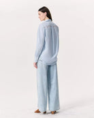 Maxine Poplin-Organza Shirt - Light Blue by Rag & Bone — view 4