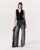 Miramar Terry Wide-Leg Track Pants - Washed Black by Rag & Bone | 25 South Boutiques