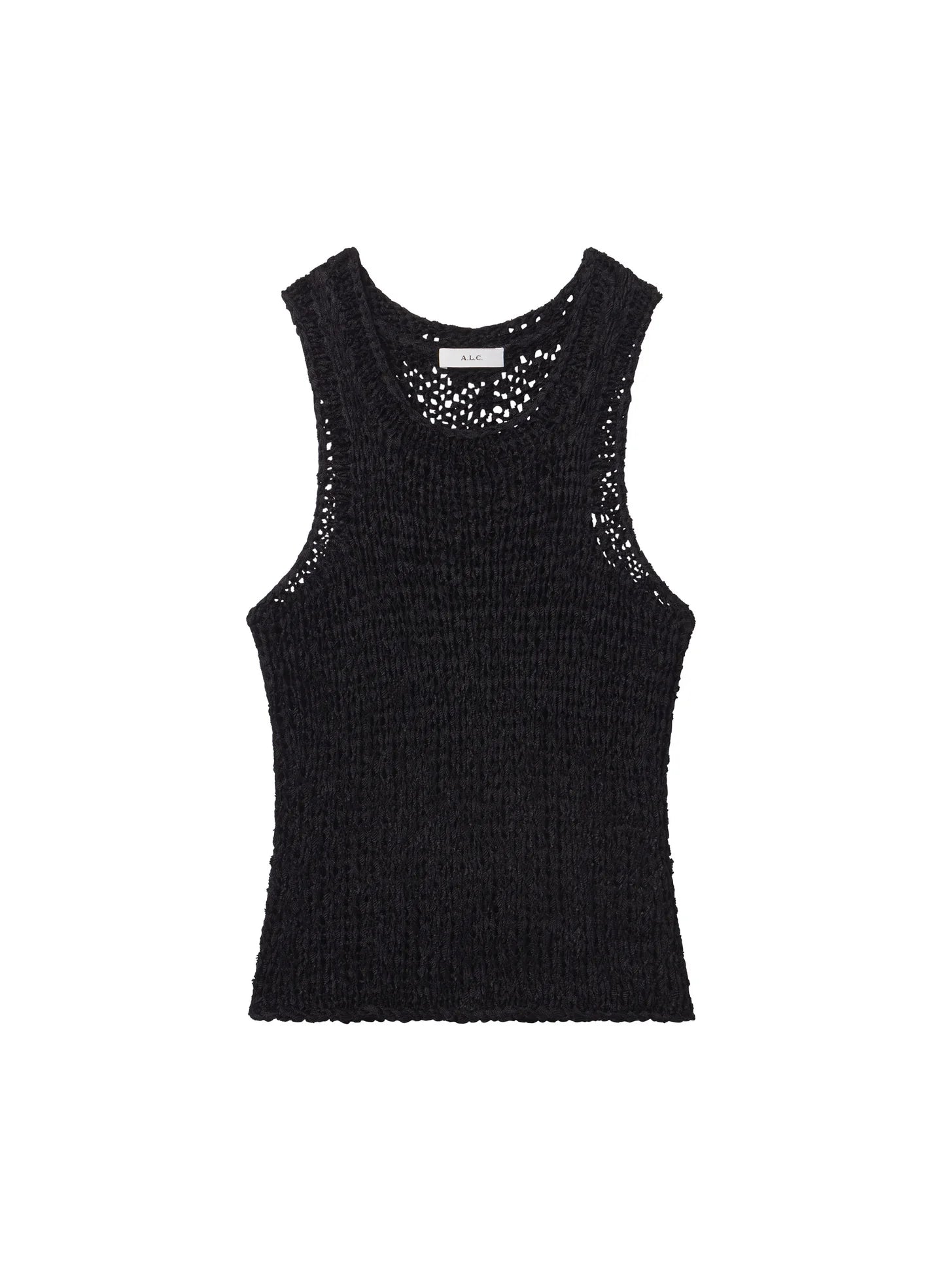 Nelly Open Knit Tank - Black by A.L.C — view 5