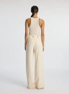 Nelly Contrast Trim Knit Tank - Buttercream by A.L.C — view 4