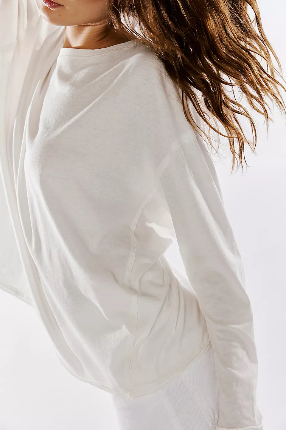 Nina Long-Sleeve Tee - Ivory by Free People — alternate view