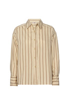 Nina Shirt - Latte Coffee Multi by AMO — view 4