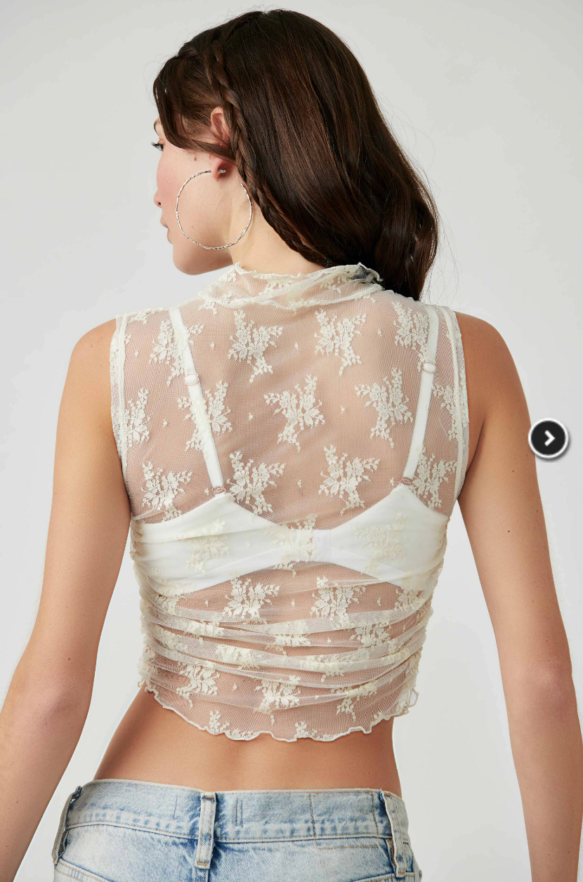 Nice Try Solid Muscle Tank - Evening Creme by Free People — view 4