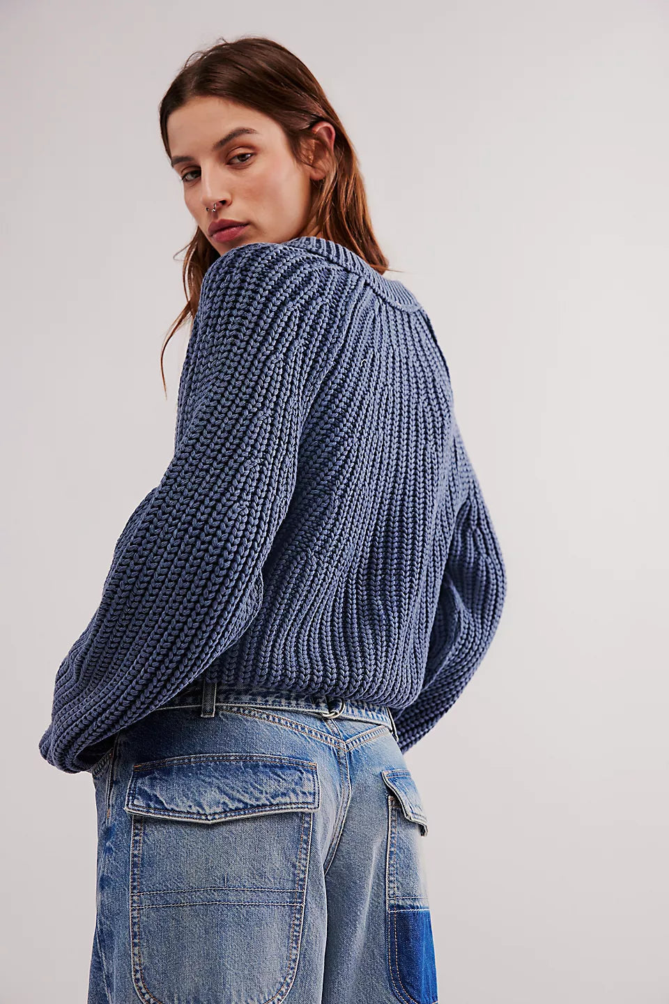 Sweet Nothing Cardi - Navy by Free People — view 3