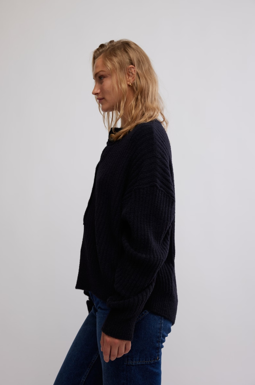 Cocoa Henley - Black by Free People — alternate view