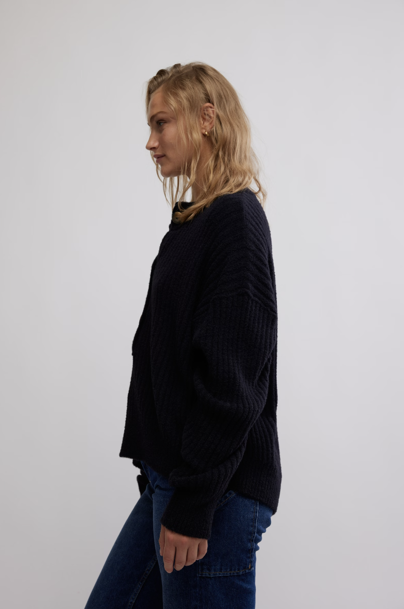 Cocoa Henley - Black by Free People — alternate view