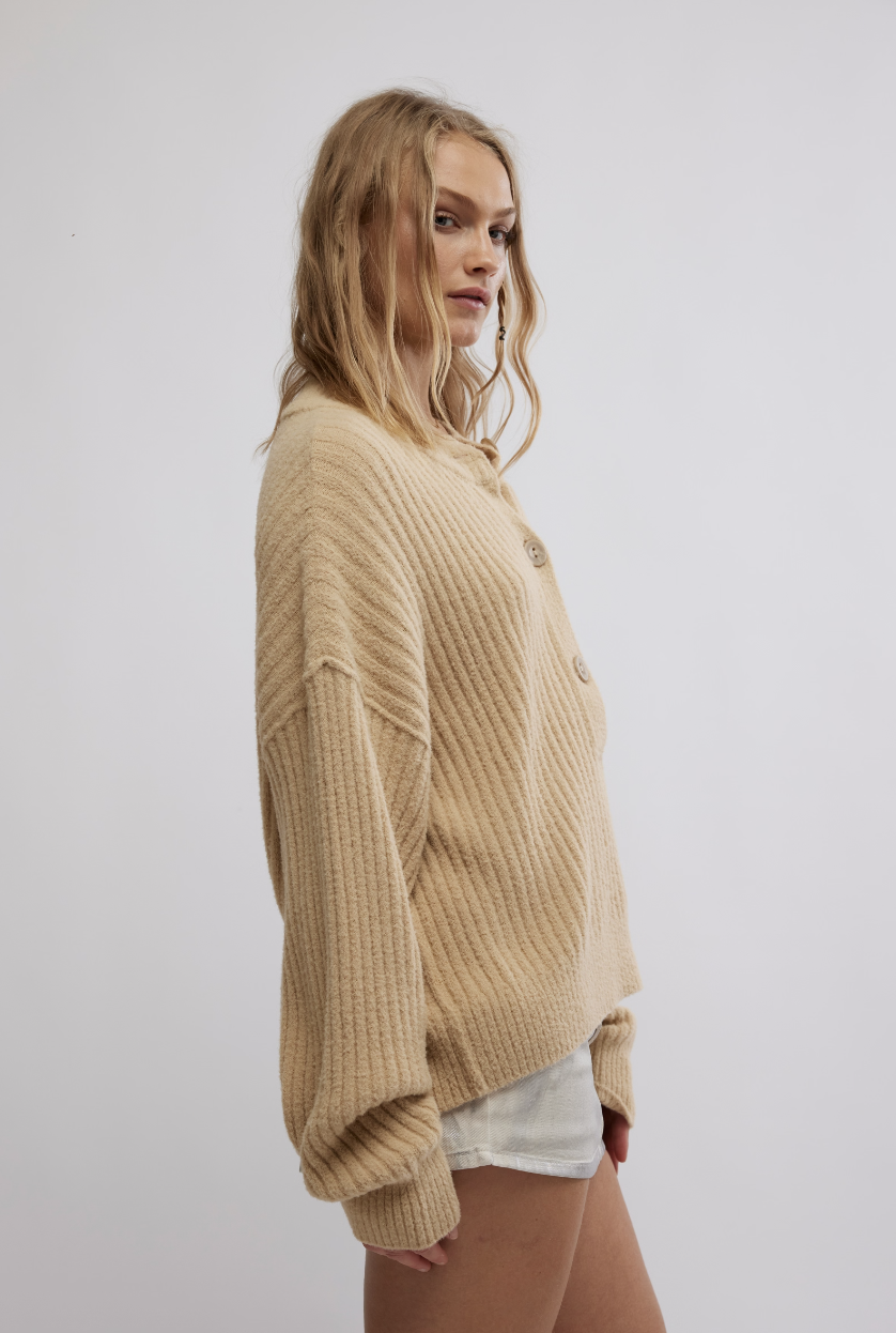 Cocoa Henley - Sugar Cookie by Free People — alternate view
