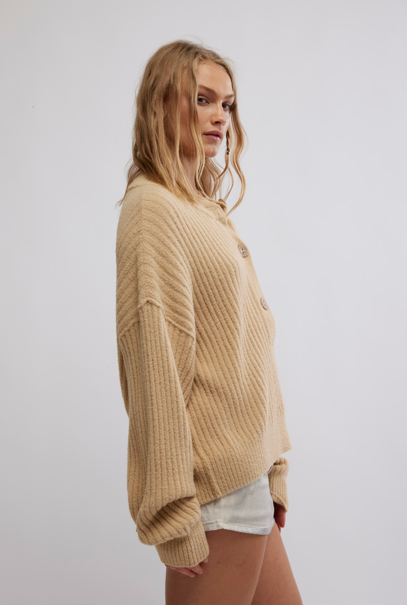 Cocoa Henley - Sugar Cookie by Free People — alternate view